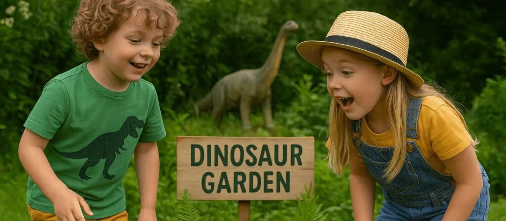 Building a dinosaur garden