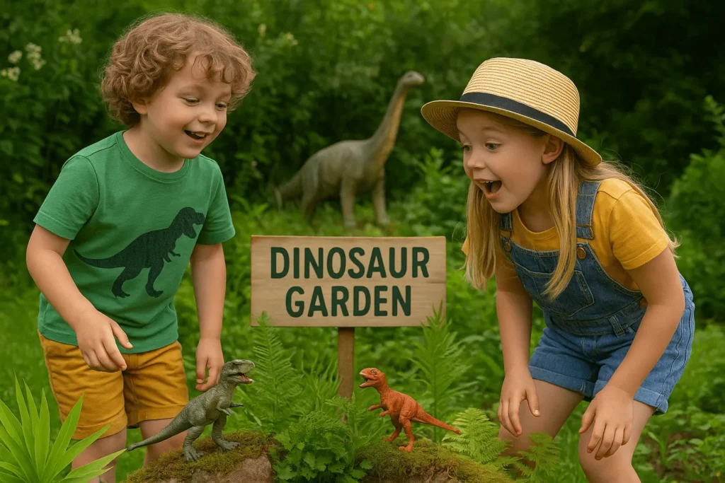 Dinosaur miniature garden